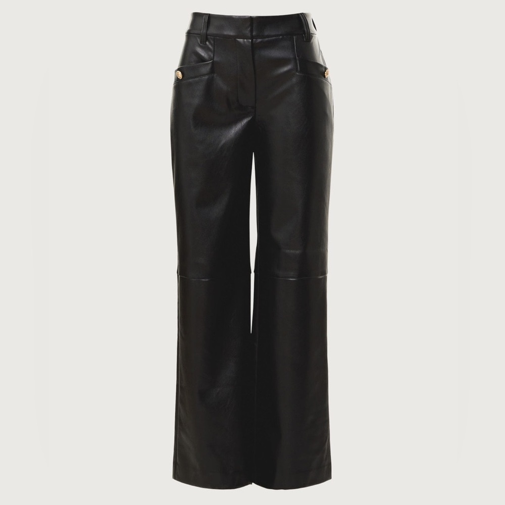 Derek Lam Straight Leg Leather Pants - Picture 6 of 14